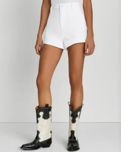 Denim Tailored Short in Brilliant White