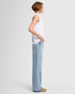 High Neck Draped Top in Milk