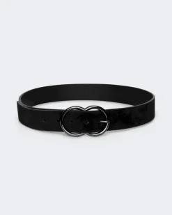 Infinity Suede Belt in Black