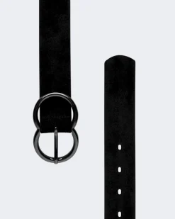 Infinity Suede Belt in Black
