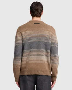 Jacquard Crewneck in Ombre Nutshell