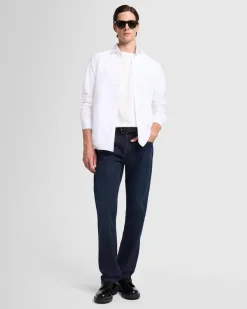 Long Sleeve Poplin Shirt in White