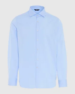 Long Sleeve Poplin Shirt in White