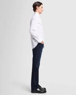 Long Sleeve Poplin Shirt in White