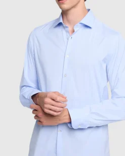 Long Sleeve Poplin Shirt in White