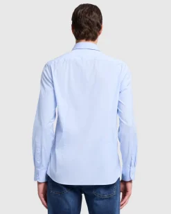 Long Sleeve Poplin Shirt in White