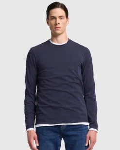 Luxe Performance Long Sleeve Tee in Nutshell