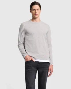 Luxe Performance Long Sleeve Tee in Nutshell