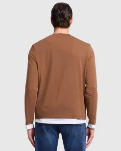Luxe Performance Long Sleeve Tee in Nutshell