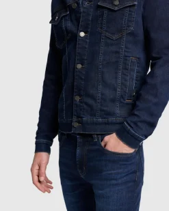 Luxe Performance Perfect Trucker Jacket in Maestro