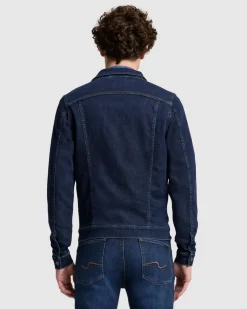 Luxe Performance Perfect Trucker Jacket in Maestro