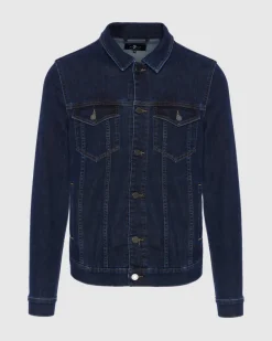Luxe Performance Perfect Trucker Jacket in Maestro