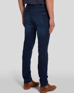 Luxe Performance Plus Slimmy Tapered In Mid-Blue