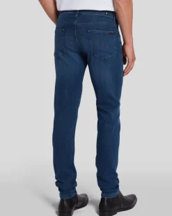 Luxe Performance Plus Slimmy Tapered In Mid-Blue