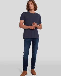 Luxe Performance Plus Slimmy Tapered In Mid-Blue