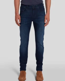 Luxe Performance Plus Slimmy Tapered In Mid-Blue
