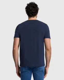 Luxe Performance V-Neck Tee in Seastar