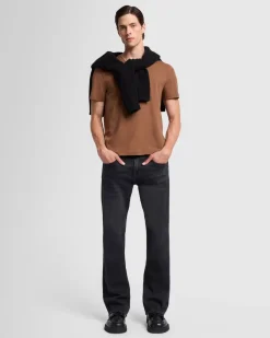 Luxe Performance V-Neck Tee in Seastar