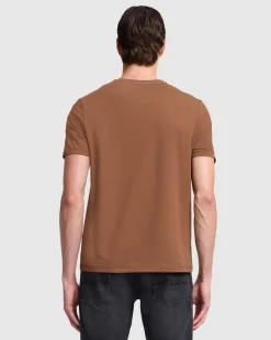 Luxe Performance V-Neck Tee in Seastar
