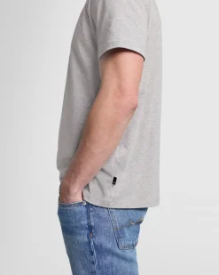 Luxe Performance V-Neck Tee in Grey Melange