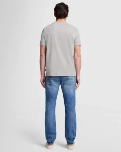 Luxe Performance V-Neck Tee in Grey Melange