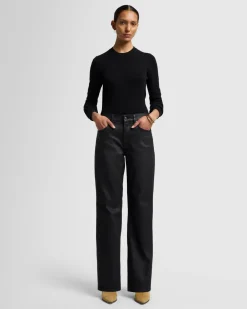 MANKIND Coated Tess Trouser in Black