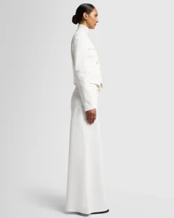 MANKIND Collarless Jacket in Vintage White