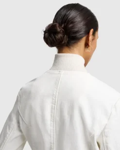 MANKIND Collarless Jacket in Vintage White