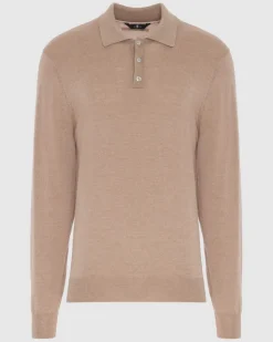 Merino Polo in Black