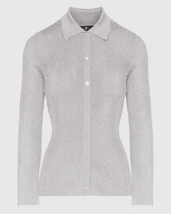 Metallic Long Sleeve Cardigan