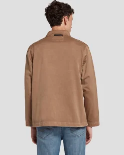 Military Overshirt in Sand
