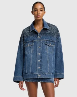 Oli Crystal Oversized Trucker Jacket in Candy
