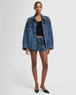 Oli Crystal Oversized Trucker Jacket in Candy