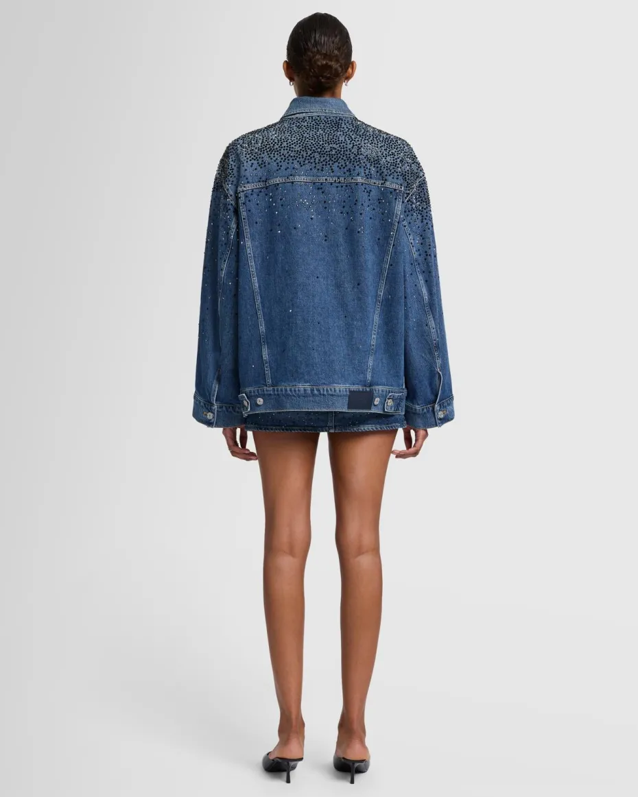 Oli Crystal Oversized Trucker Jacket in Candy