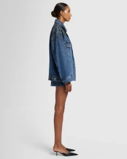 Oli Crystal Oversized Trucker Jacket in Candy