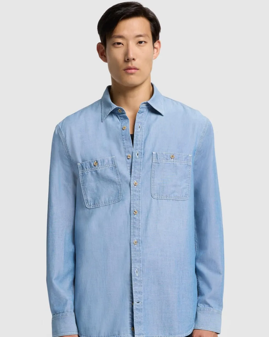 Oxford Button Down Shirt in Light Blue