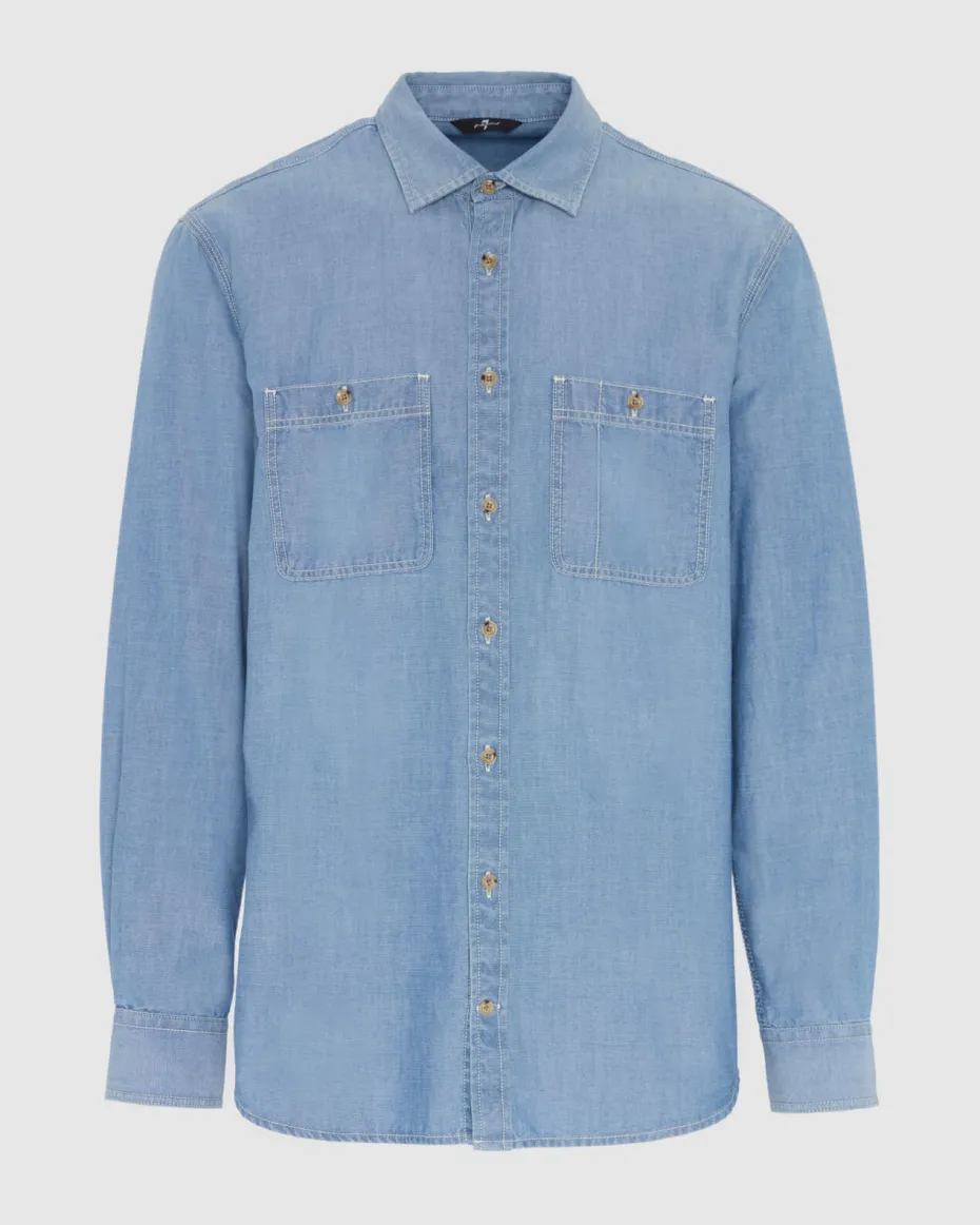 Oxford Button Down Shirt in Light Blue