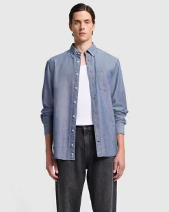 Oxford Button Down Shirt in Chambray