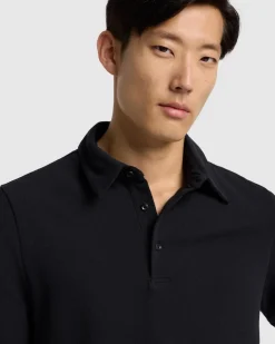 Pique Knit Polo in White