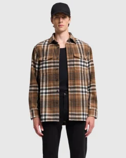 Plaid Flannel Overshirt in Nutshell