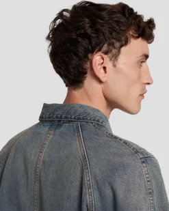 Pleated Overshirt in Earth