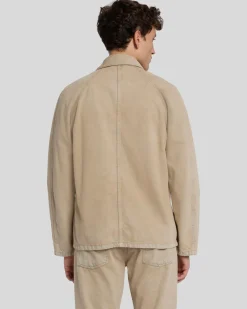 Pleated Overshirt in Earth