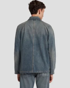 Pleated Overshirt in Earth