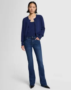 Ribbed Cardigan in Inkwell