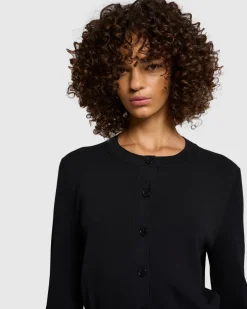 Ribbed Cardigan in Inkwell