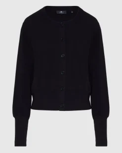 Ribbed Cardigan in Inkwell