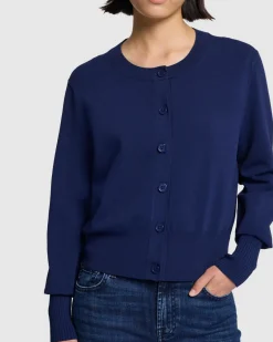Ribbed Cardigan in Inkwell