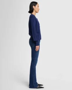 Ribbed Cardigan in Inkwell