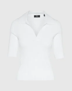 Ribbed Henley Sweater in Inkwell