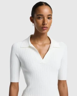 Ribbed Henley Sweater in Inkwell